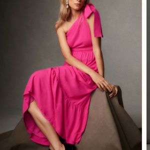 Anthropologie Persephone One Shoulder Maxi Dress